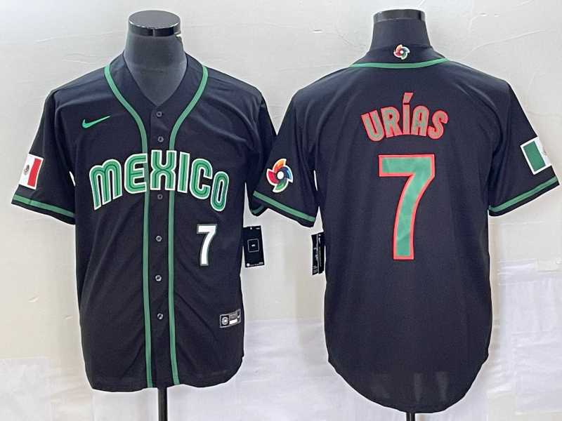 Men's Mexico Baseball #7 Julio Urias Number 2023 Black World Classic Stitched Jersey3,We sell and wholesale Men's Mexico Baseball #7 Julio Urias Number 2023 Black World Classic Stitched Jersey3 on line form chian!